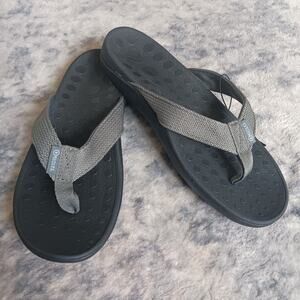 Medical Soles MSoles Orthotic Flip Flop Trendy Sandal Sz 12 Women Gray Comfort